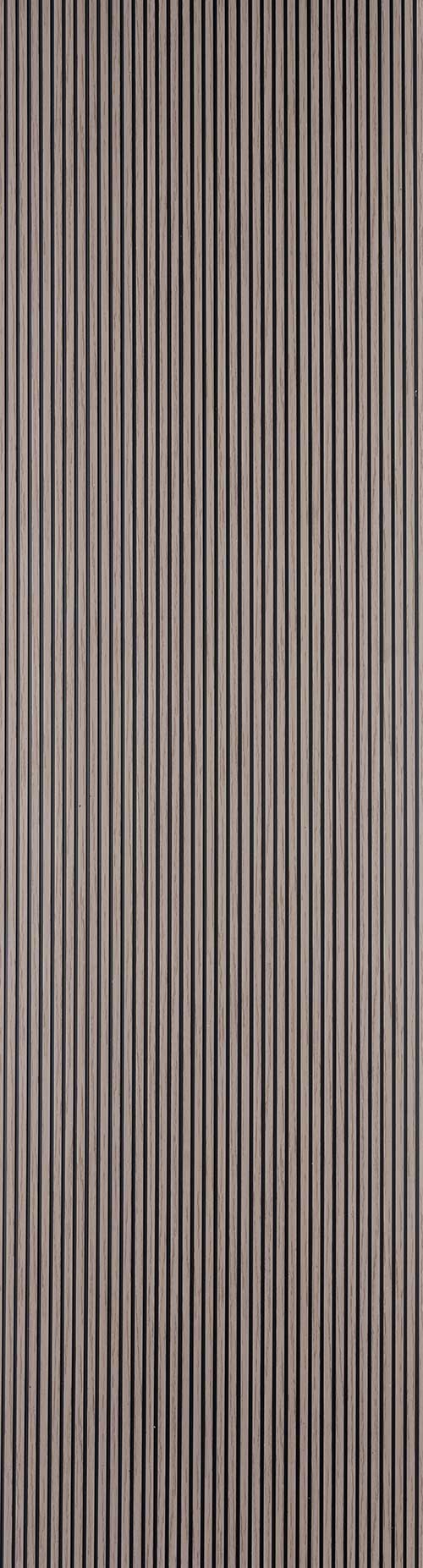 Brown fluted louver panel with matte finish and vertical ridges pattern