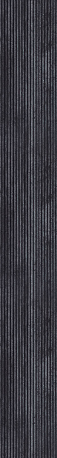 Grey fluted wall panel with matte finish and vertical ridges, showing textured surface and dark grey color variation.