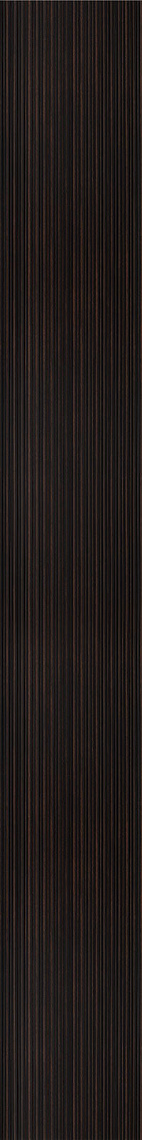 Brown fluted wall panel with matte finish and vertical ridges, showing subtle texture and dark brown color variation.