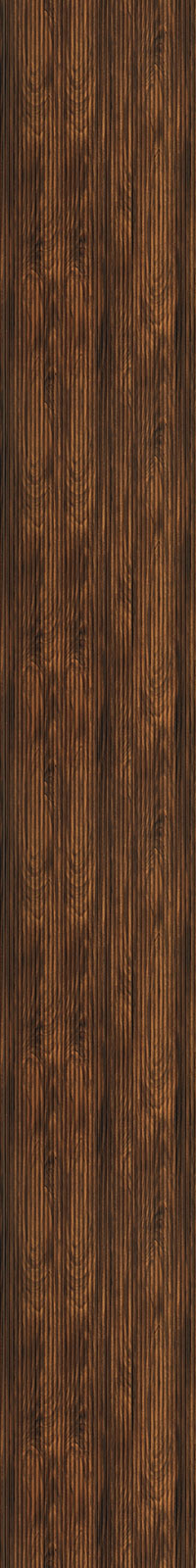 Brown wood grain louver panel with matte finish and vertical wood texture pattern