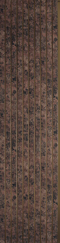 Brown marble louver panel with textured finish and vertical slats showing stone pattern and subtle sheen.