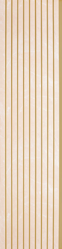 Brown textured fluted wall louver panel with vertical grooves and beige background