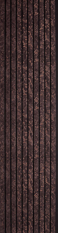 Brown marble louver panel with textured finish and vertical slats showing marbled pattern and veining details