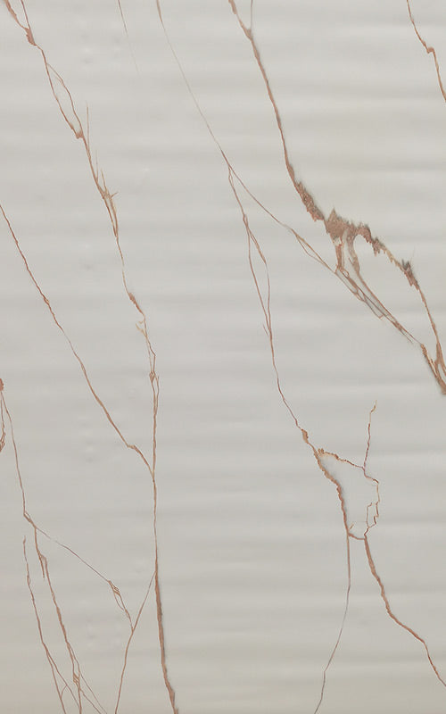 Beige marble laminate with gold veining and high gloss finish showing detailed texture and pattern.