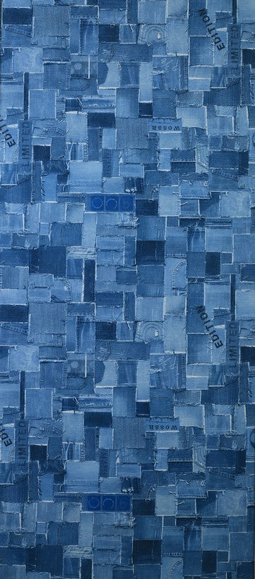 3115 FO BLUE DENIM Blue Designer Gloss Laminate - AmulyaMica