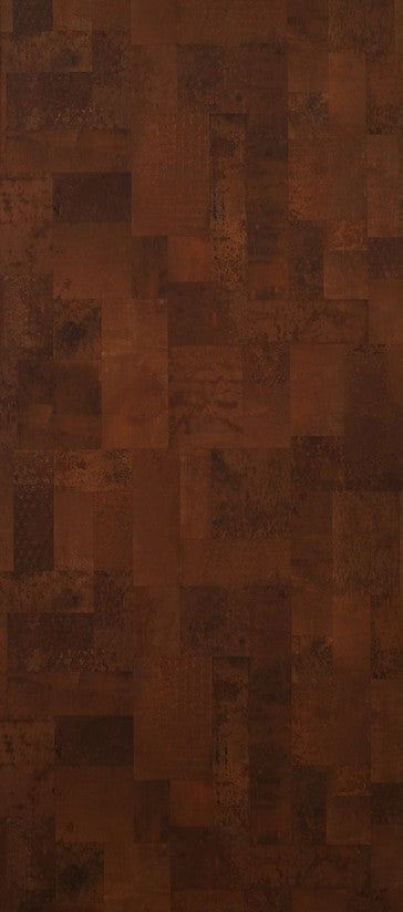 3263 SF RUSTIC METAL WORK Brown Metallic Suede Laminate - AmulyaMica