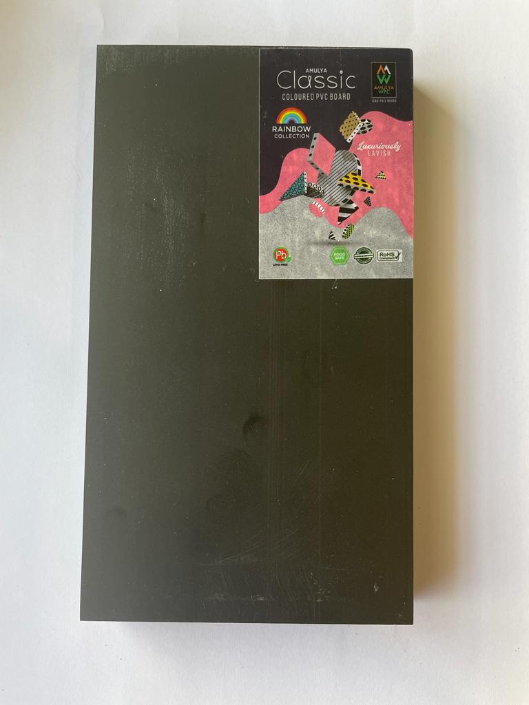 BLACK PVC BOARD Grey Plain Colors Gloss Wall Panel - AmulyaMica