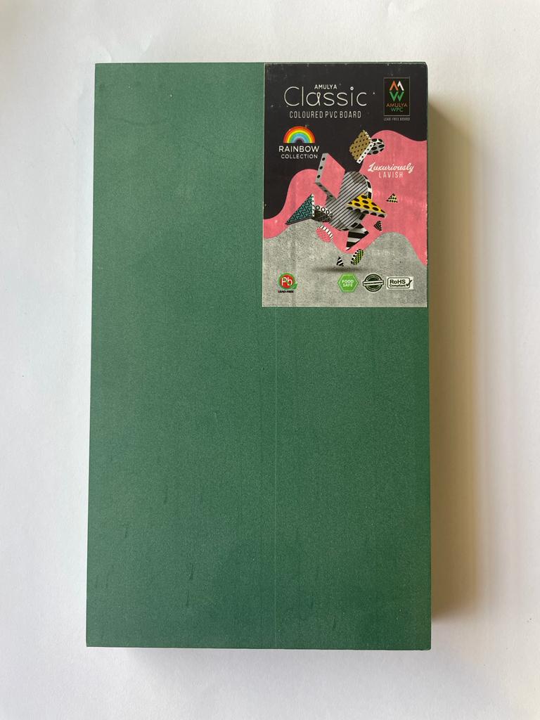 GREEN PVC BOARD Green Plain Colors Gloss Laminate - AmulyaMica