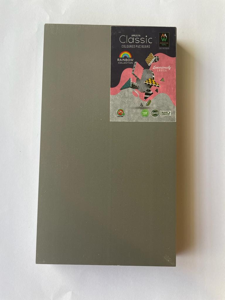 GREY PVC BOARD Grey Plain Colors Gloss Laminate - AmulyaMica