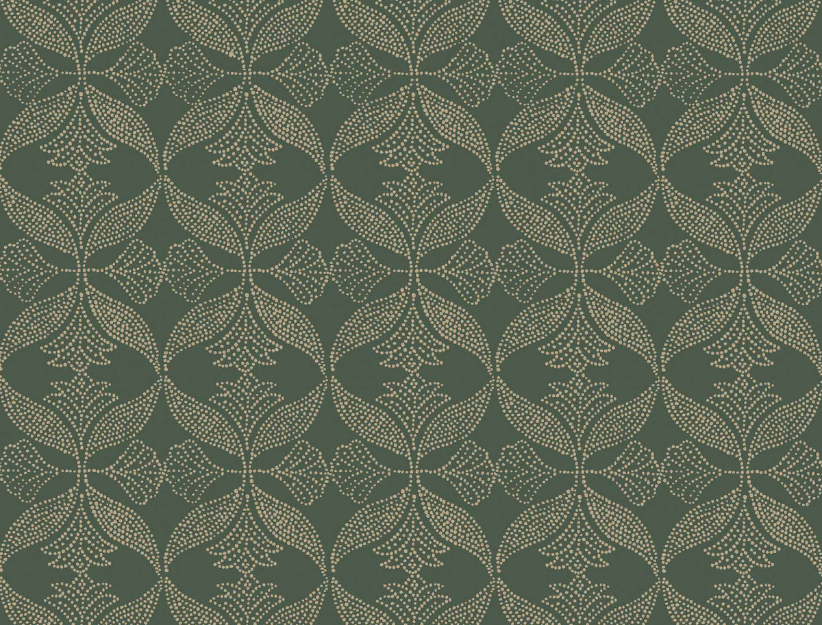 Exclusive Wallcoverings Green wallpaper swatch
