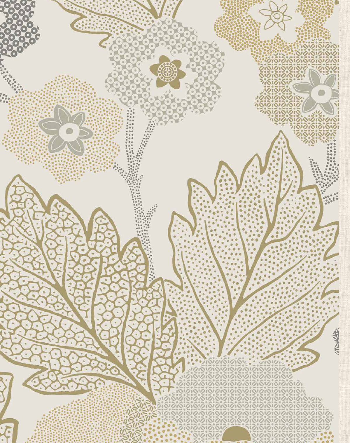 Exclusive Wallcoverings Cream wallpaper swatch