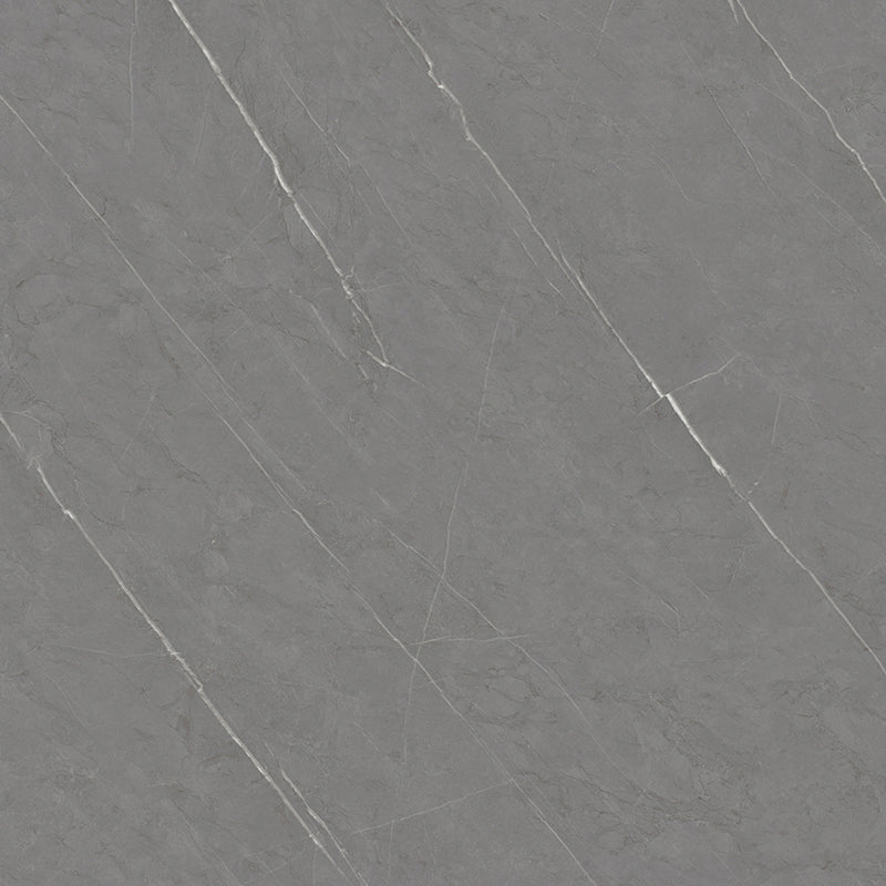 Grey marble laminate with white veining and glossy finish