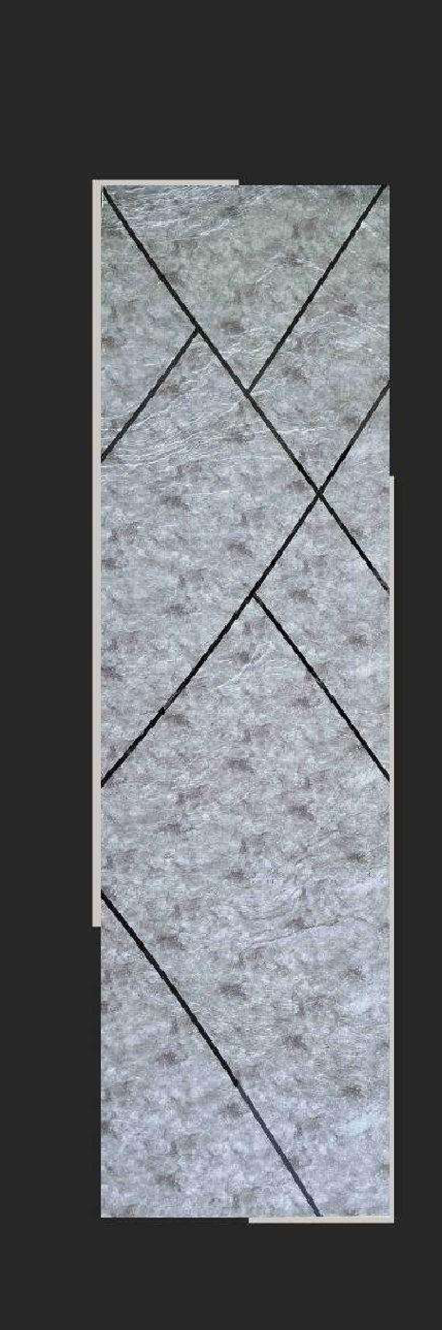 Meridian Atlantis Silver Quartz acrylic engraved wall panel with dark diamond lattice