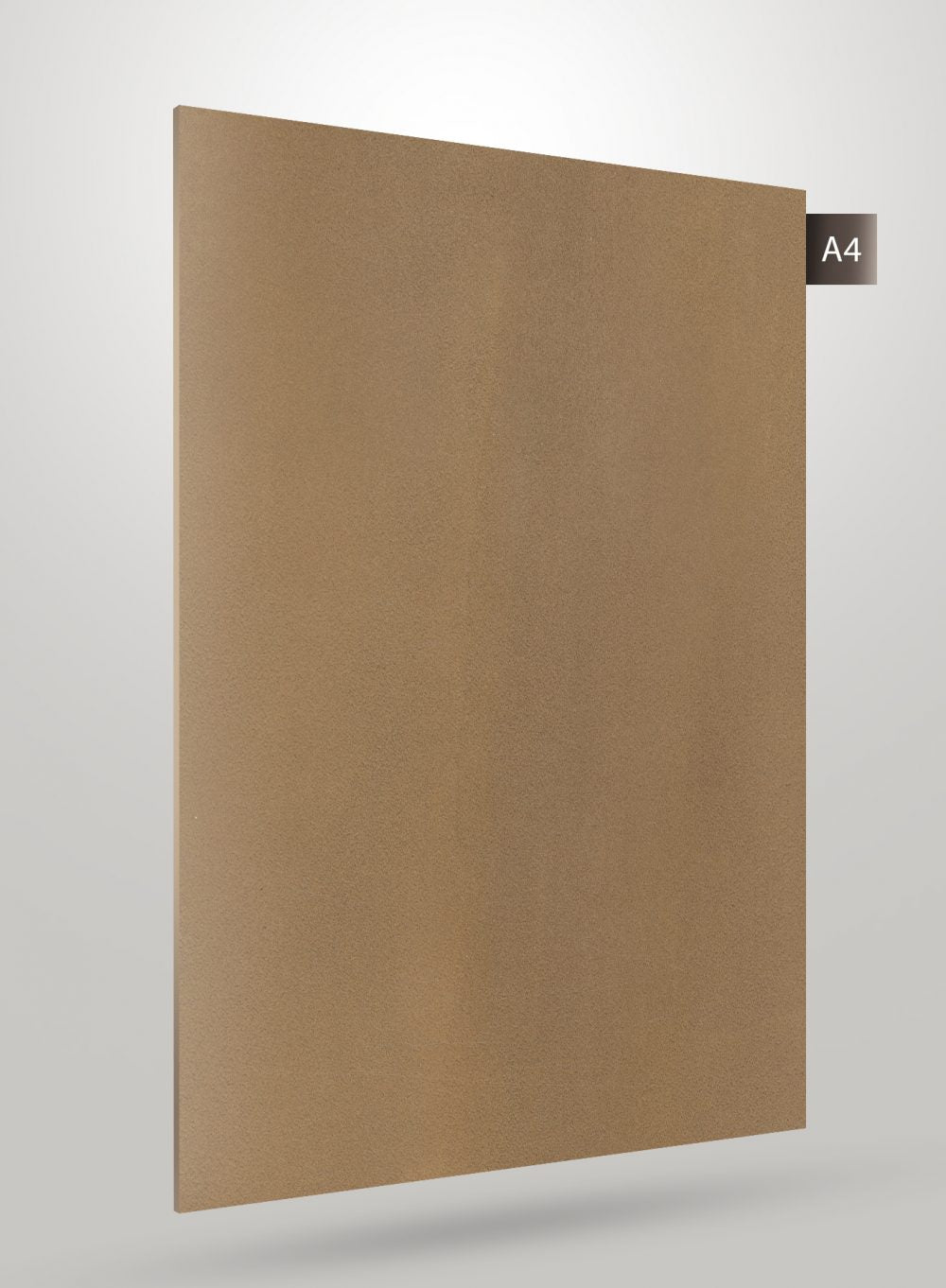 Matte brown solid colour laminate with subtle texture and uniform finish displayed on a plain background with code label.