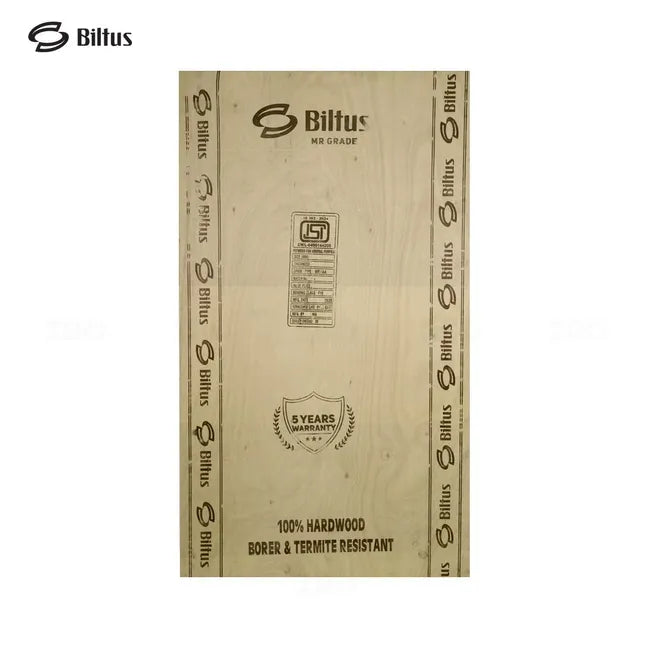 BILTUS 7 ft. x 4 ft. 12 mm MR Plywood Beige Wood Natural Veneer - BILTUS
