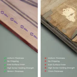 BILTUS 8 ft. x 4 ft. 6 mm MR Plywood Brown Wood Natural Wall Panel - BILTUS