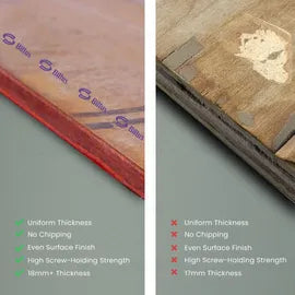 BILTUS 7 ft. x 4 ft. 8 mm MR Plywood Brown Wood Natural Veneer - BILTUS