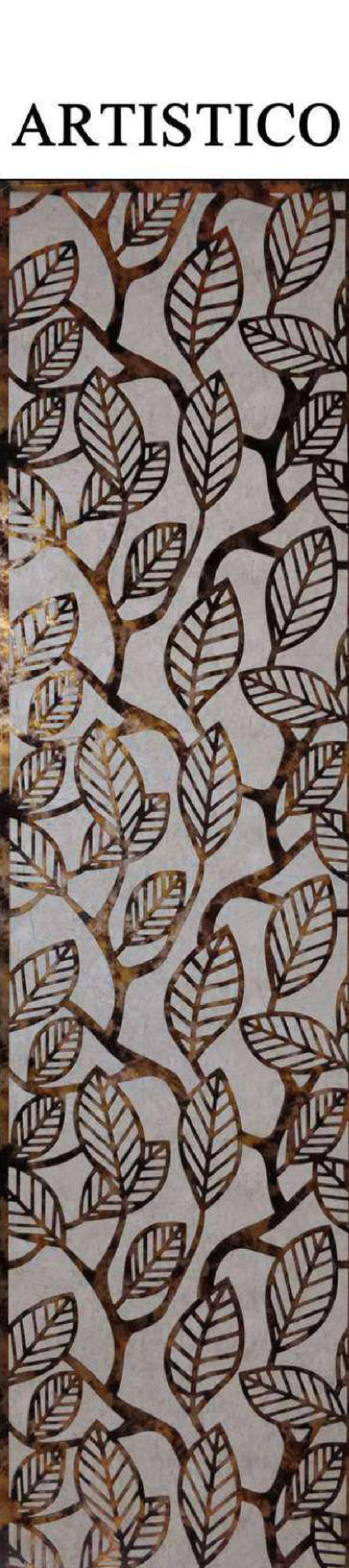 Meridian BackLight Artistico backlit decorative panel with trailing leaf and vine tracery