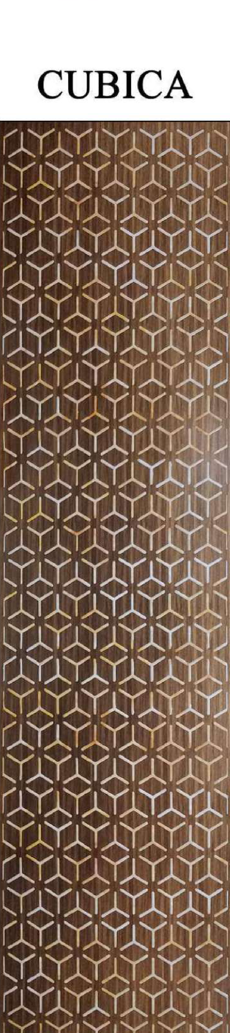 Meridian BackLight Cubica backlit decorative panel with isometric cube tessellation