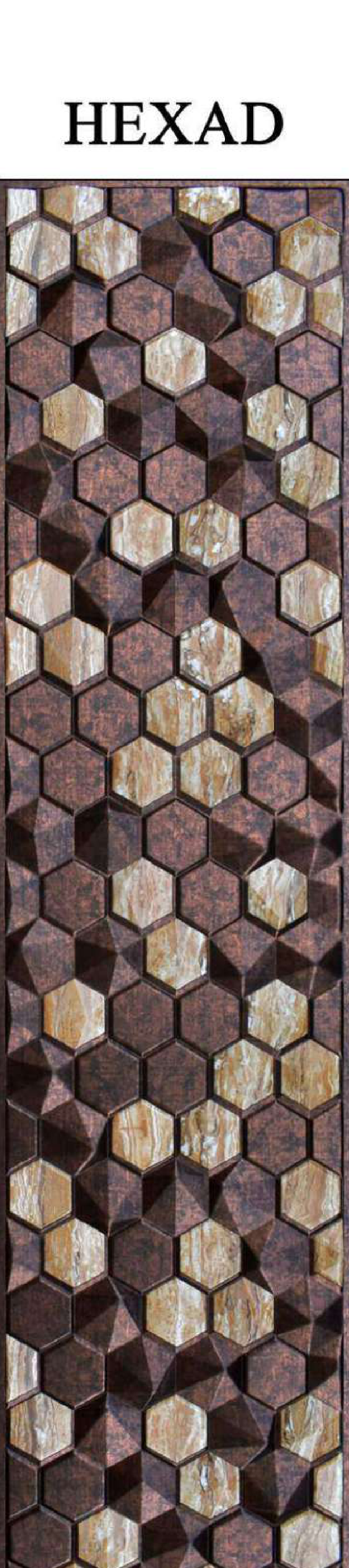 Meridian BackLight Hexad backlit decorative panel with three-dimensional hexagon tessellation