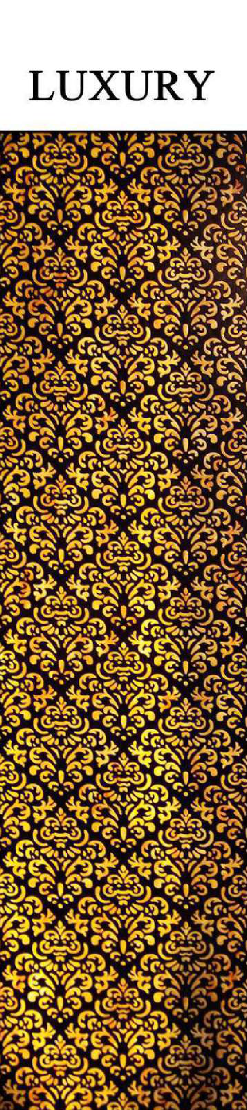 Meridian BackLight Luxury backlit decorative panel with baroque damask scrollwork