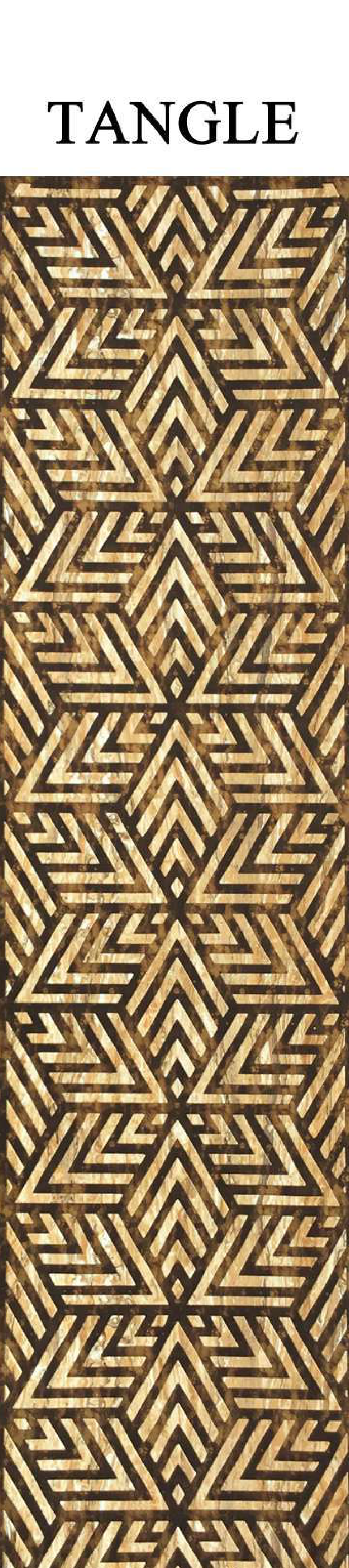 Meridian BackLight Tangle backlit decorative panel with interwoven chevron star
