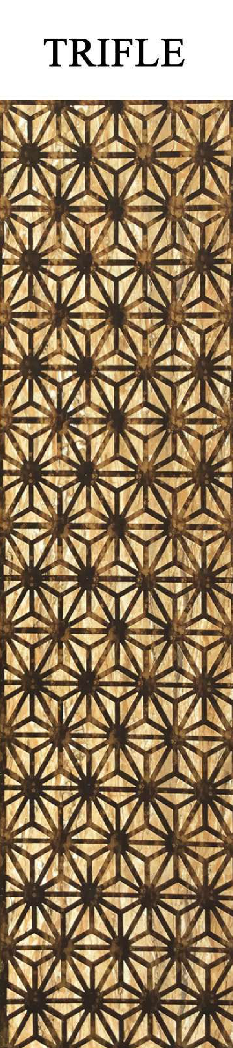 Meridian BackLight Trifle backlit decorative panel with six-point star lattice
