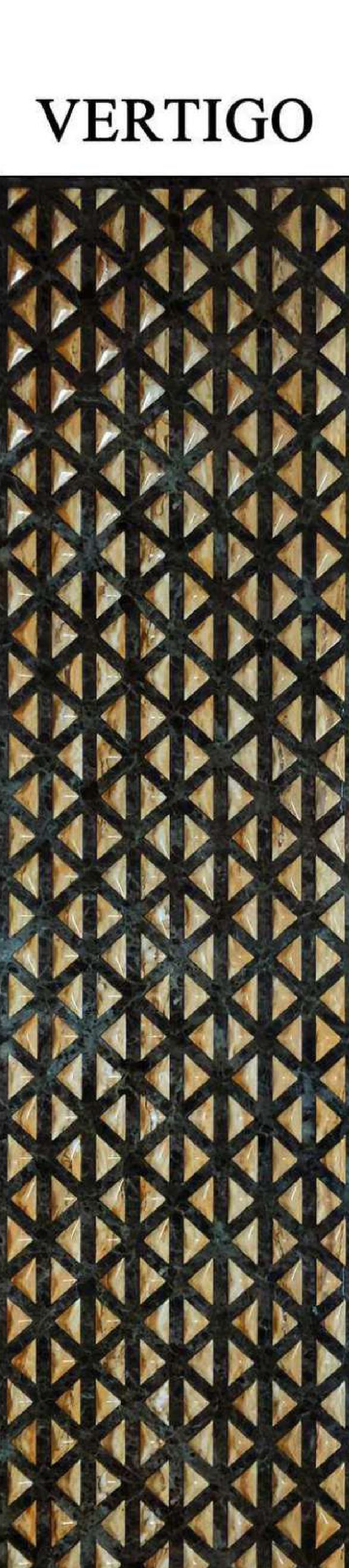 Meridian BackLight Vertigo backlit decorative panel with interwoven diagonal grid