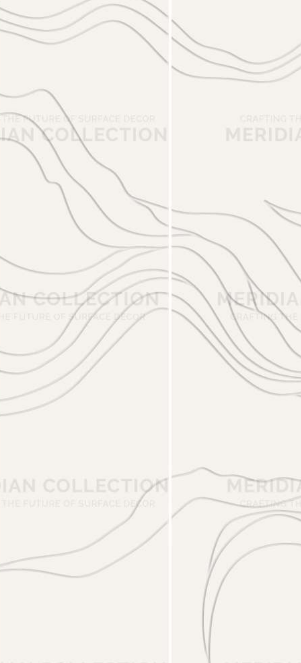 Meridian Bookmatch REM 9000/883 Frost White bookmatched wall panel