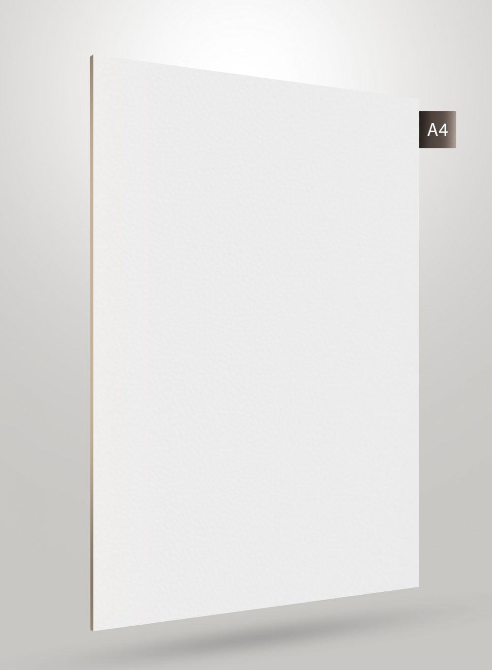 White solid colour laminate with matte finish and visible edge, displaying a flat uniform surface.