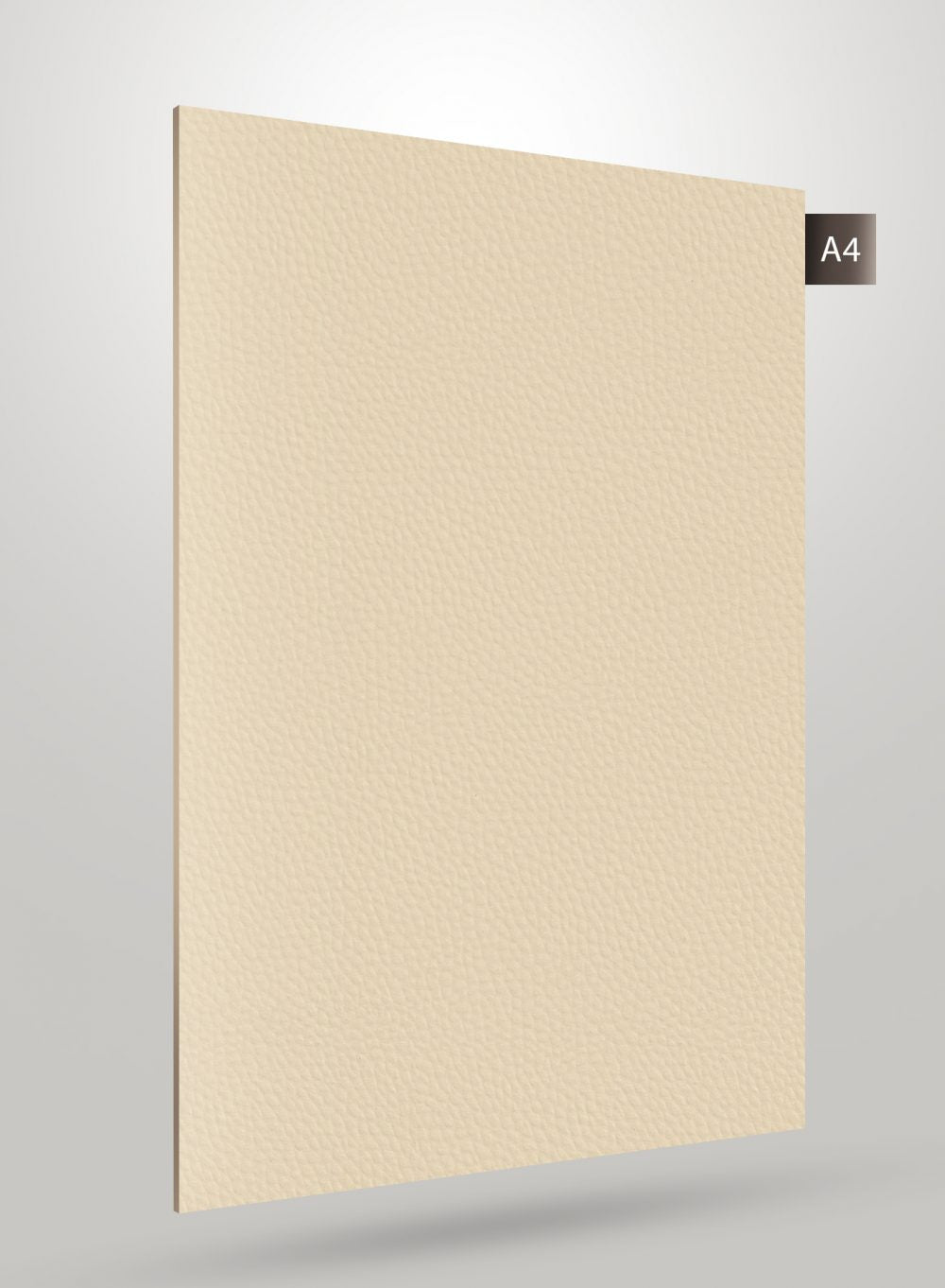 Beige matte solid color laminate with textured finish and subtle grain visible on its surface.