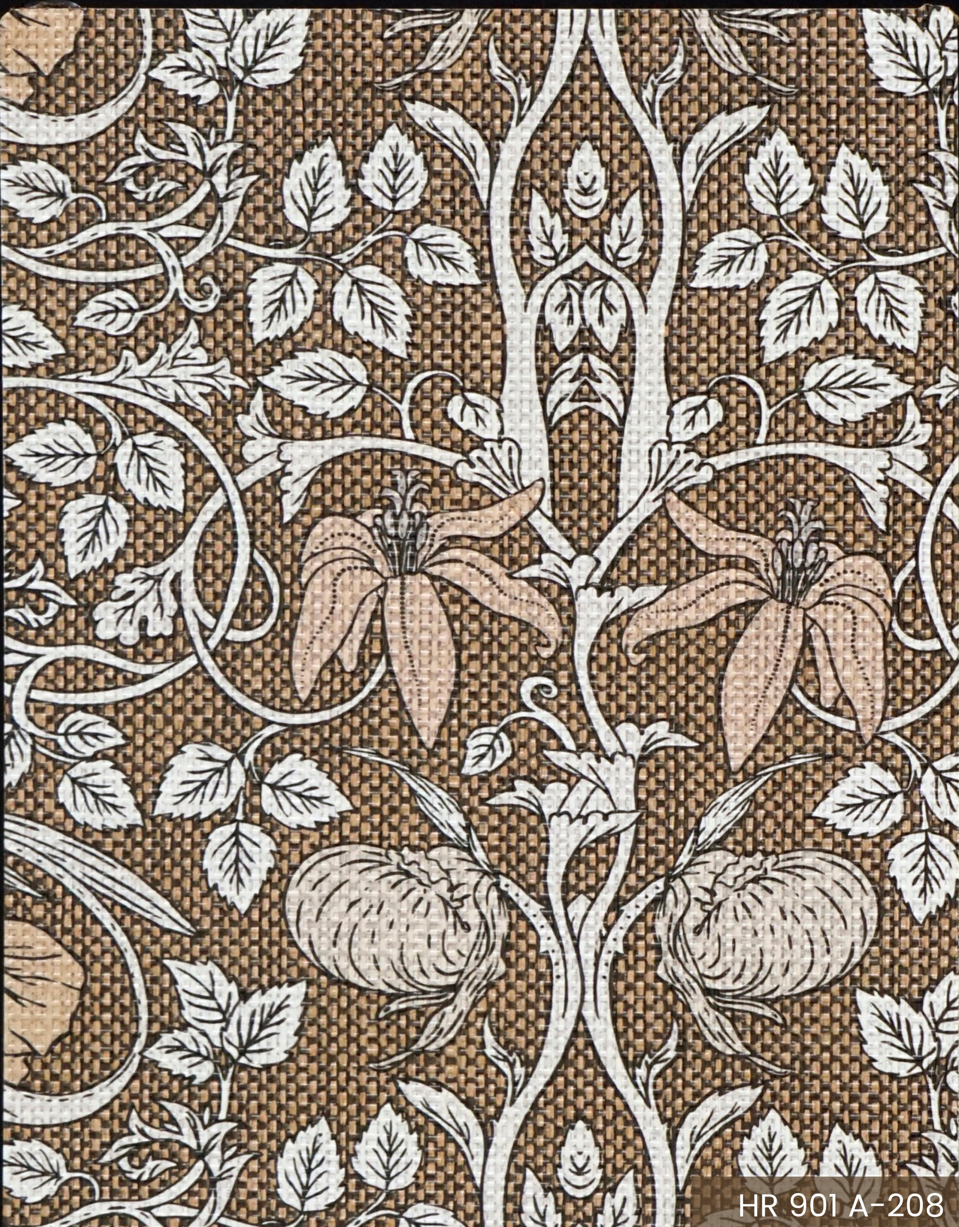Brown Paper Arto Rattan Florat HR 901 decorative laminate swatch