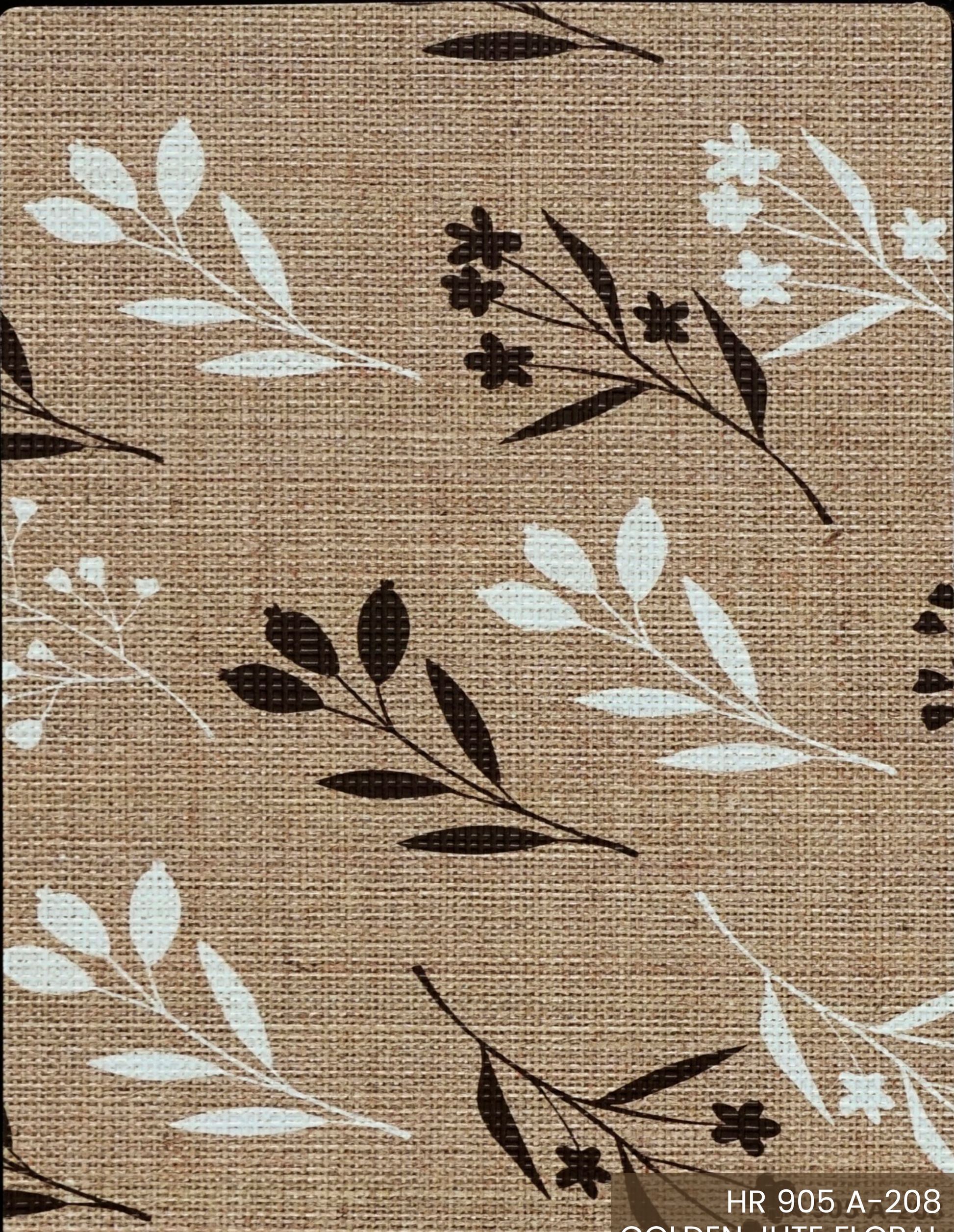 Brown Paper Arto Golden Jute Floral HR 905 decorative laminate swatch