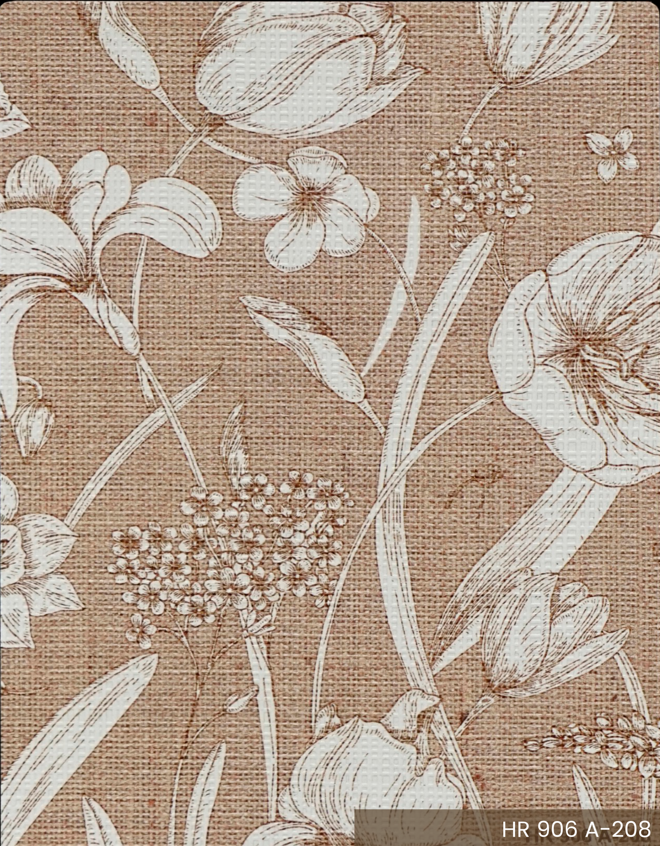 Brown Paper Arto Golden Jute Florat Light HR 906 decorative laminate swatch