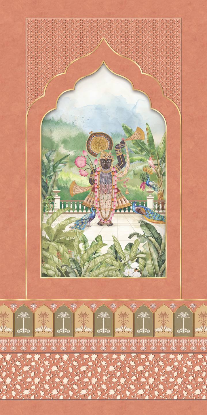 Brown Paper Bankebihari AT 1101 Anantara decorative mural laminate full sheet