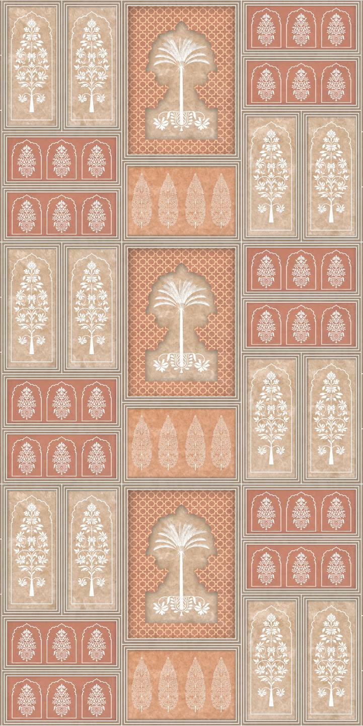 Brown Paper Rajwadu AT 1109 Anantara decorative mural laminate full sheet