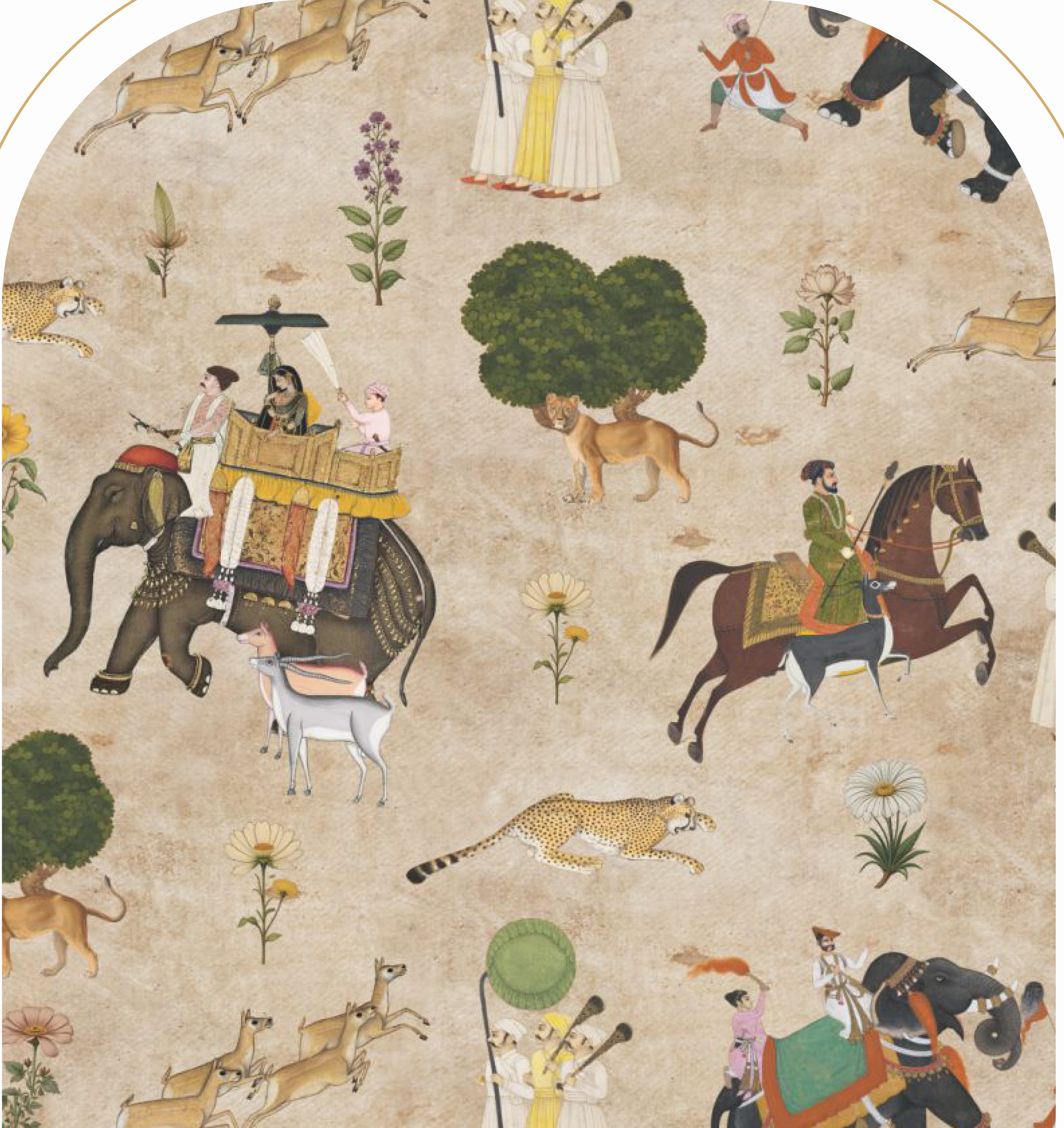 Brown Paper Rangrej Abhyaranya Indian folk art decorative laminate