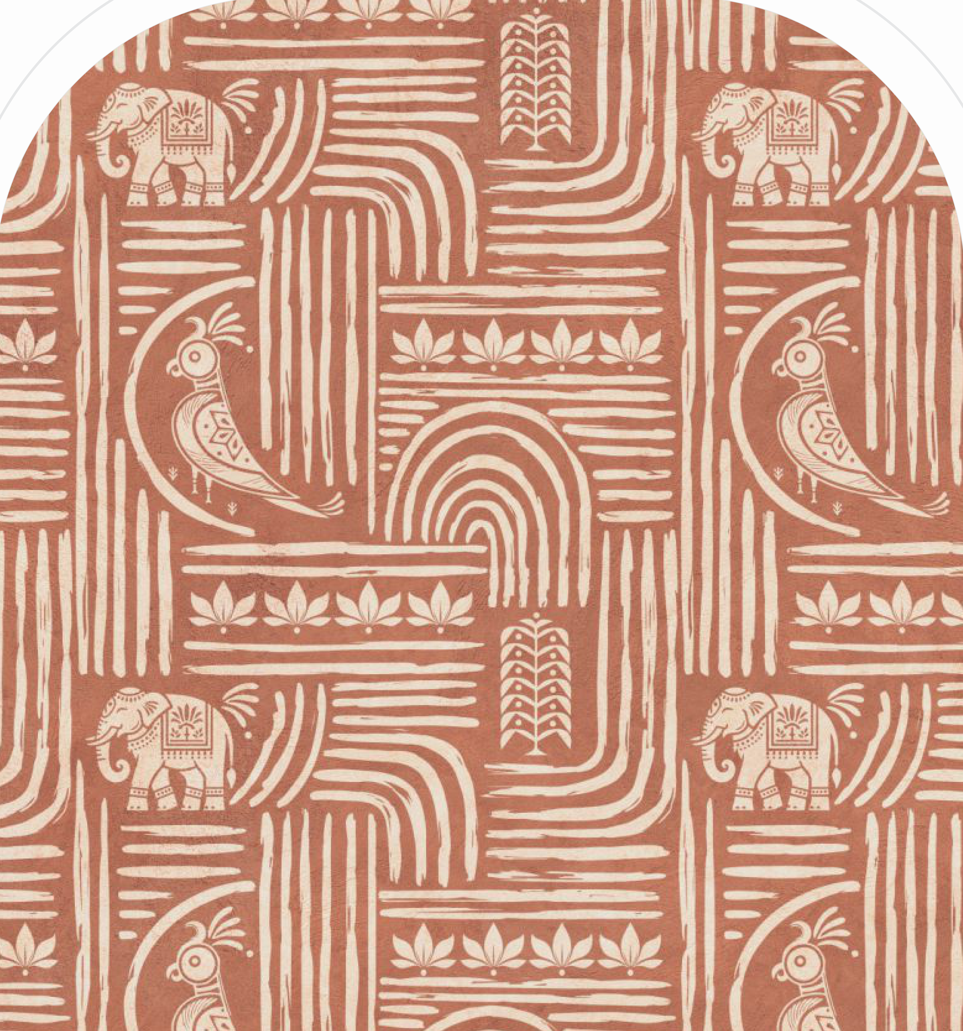 Brown Paper Rangrej Kutchkala Indian folk art decorative laminate
