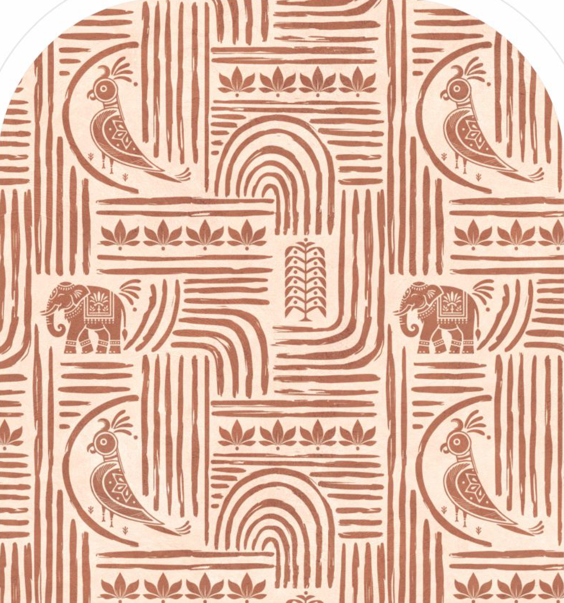 Brown Paper Rangrej Matikala Indian folk art decorative laminate