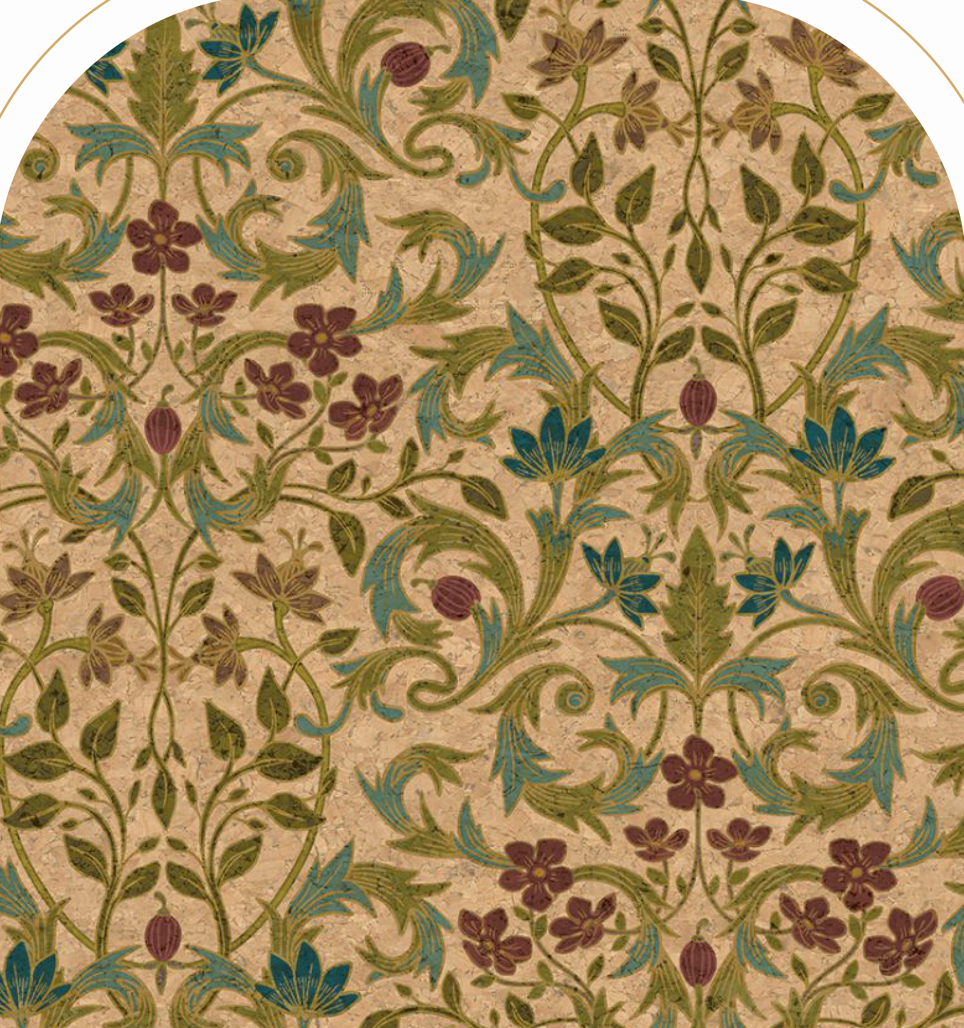 Brown Paper Rangrej Fulkari Indian folk art decorative laminate