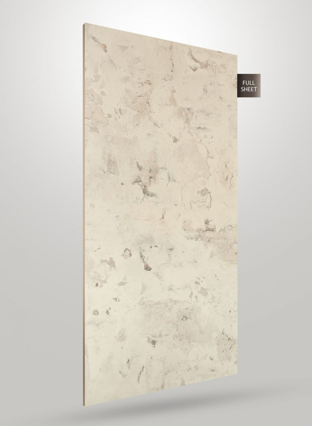 Multi-coloured matte decorative laminate with textured pattern and subtle sheen, displayed as full sheet
