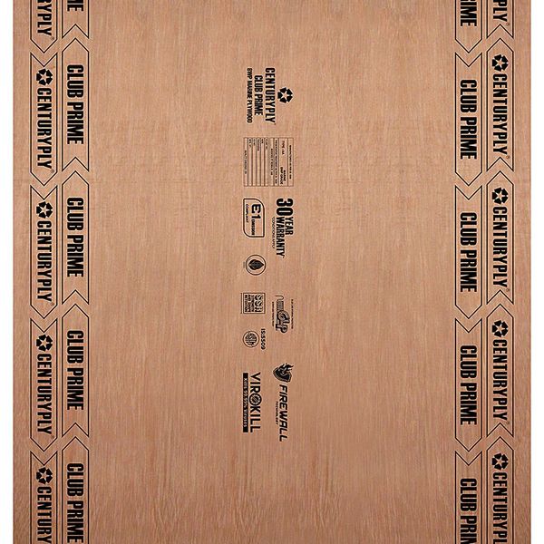 Centuryply Club Prime 7 ft. x 4 ft. 19 mm BWP/Marine Plywood Brown Wood Natural Laminate - Centuryply