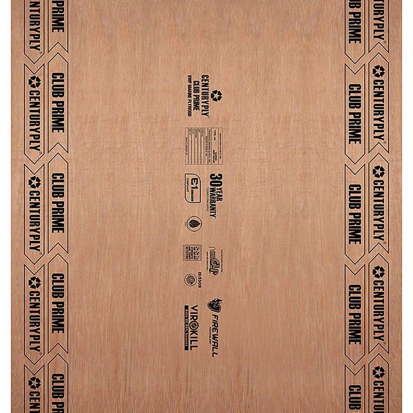 Centuryply Club Prime 8 ft. x 4 ft. 6 mm BWP/Marine Plywood Brown Wood Natural Laminate - Centuryply