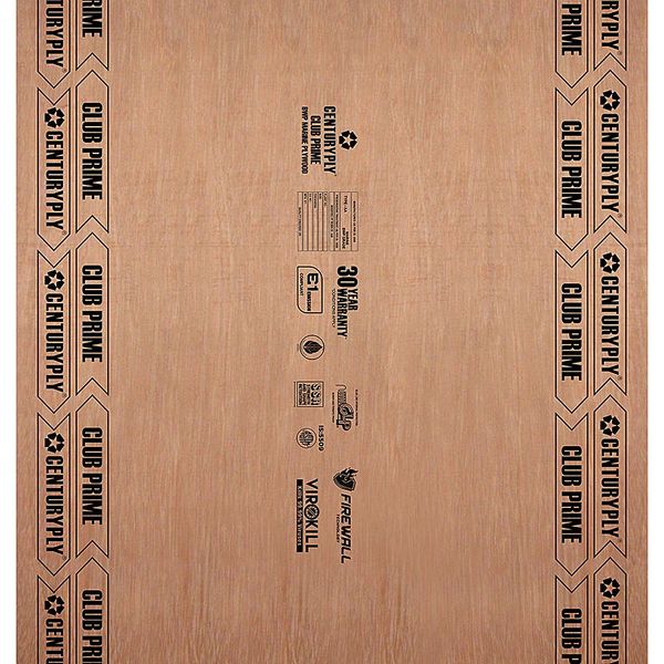 Centuryply Club Prime 8 ft. x 4 ft. 9 mm BWP/Marine Plywood Brown Wood Natural Laminate - Centuryply