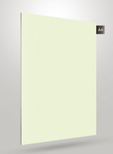 Matte yellow solid colour laminate with flat surface and visible edge, displayed against a neutral grey background.