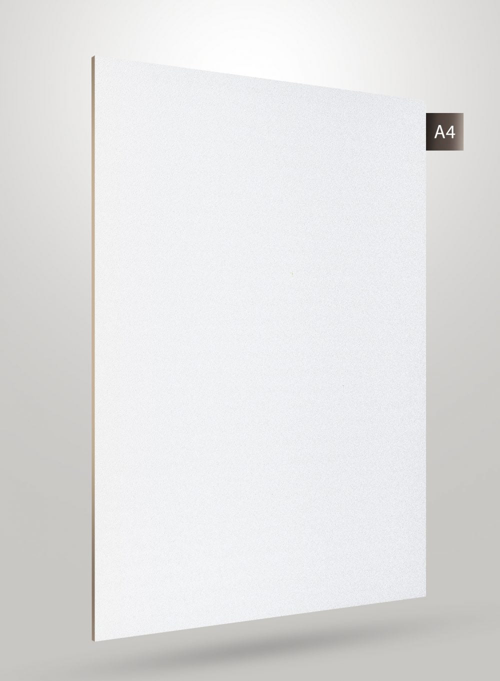 White matte laminate sheet with subtle texture and smooth finish, solid colour design, displayed on a neutral background.