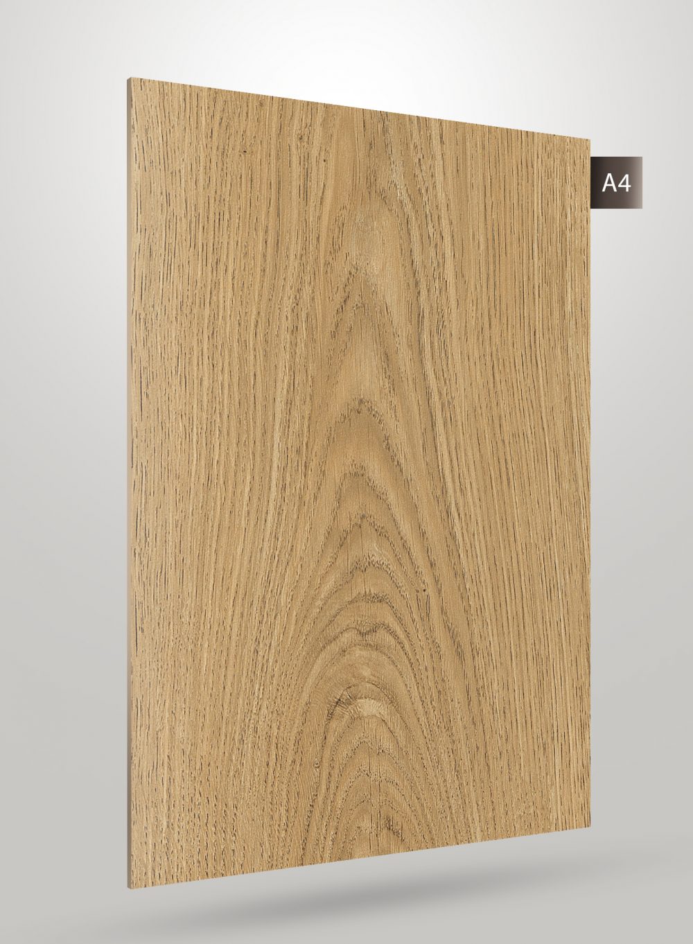 Brown wood grain laminate with matte finish and visible wood texture and pattern on a light gray background.