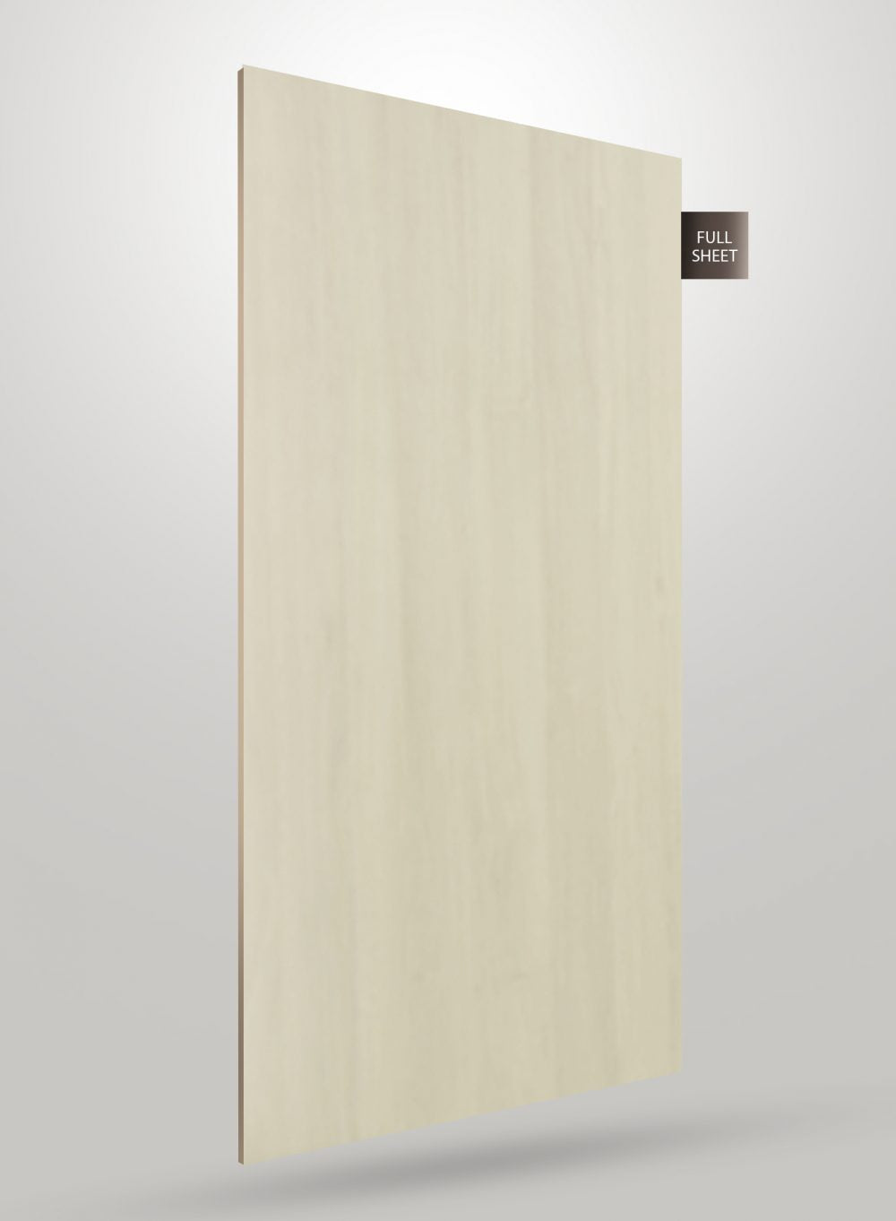 Brown wood grain decorative laminate sheet with matte finish and visible texture, displayed as full sheet.