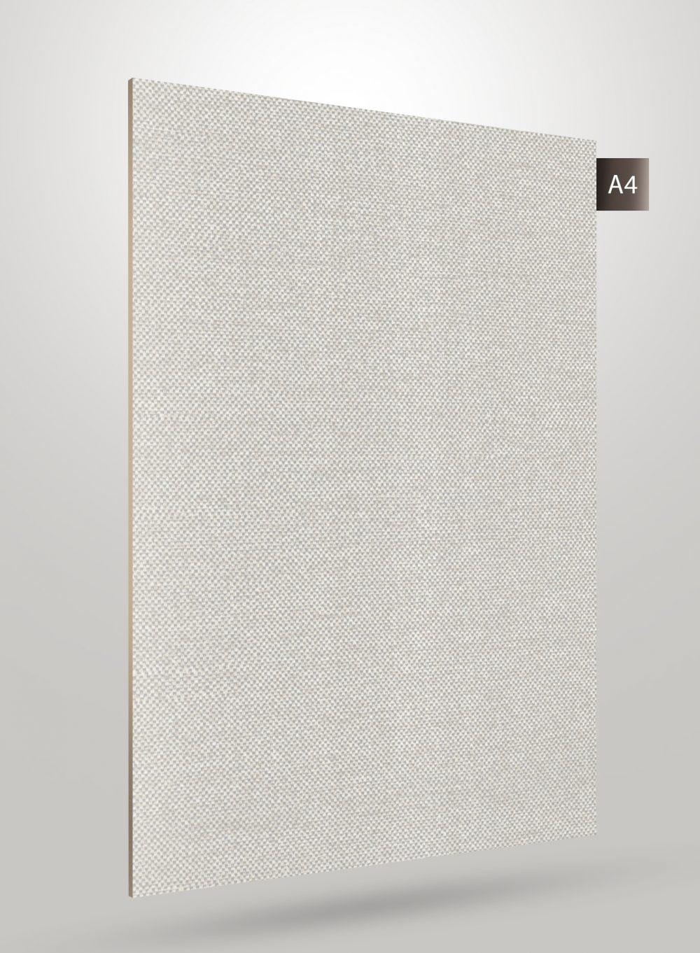 White fabric laminate with matte finish and textured pattern, decorative laminate sheet with subtle weave design and light