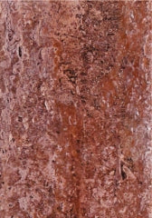 Red marble laminate with textured finish and speckled pattern, showing stone-like appearance with varied tone and subtle